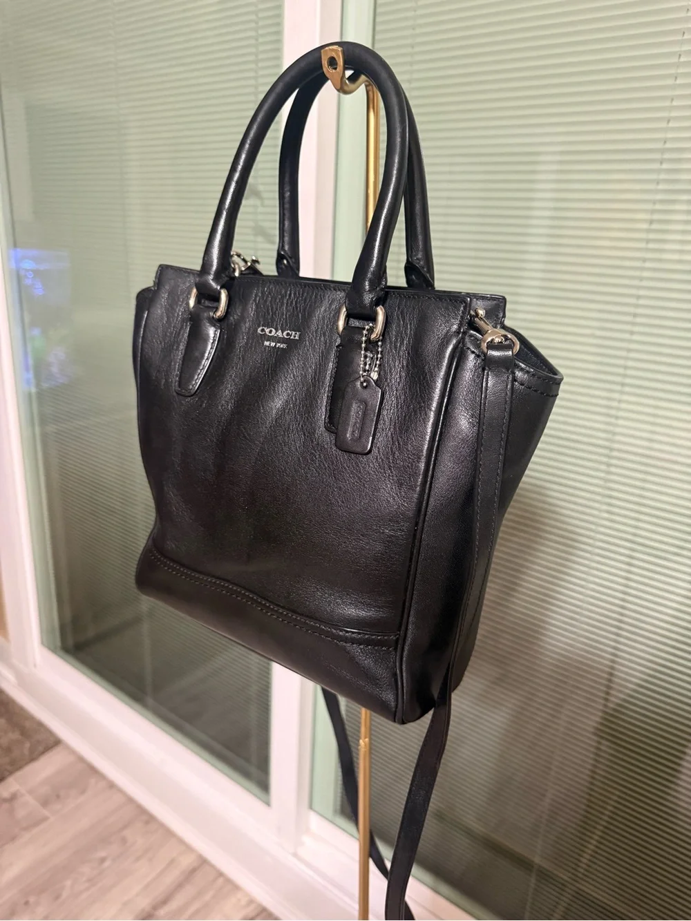 Coach black leather